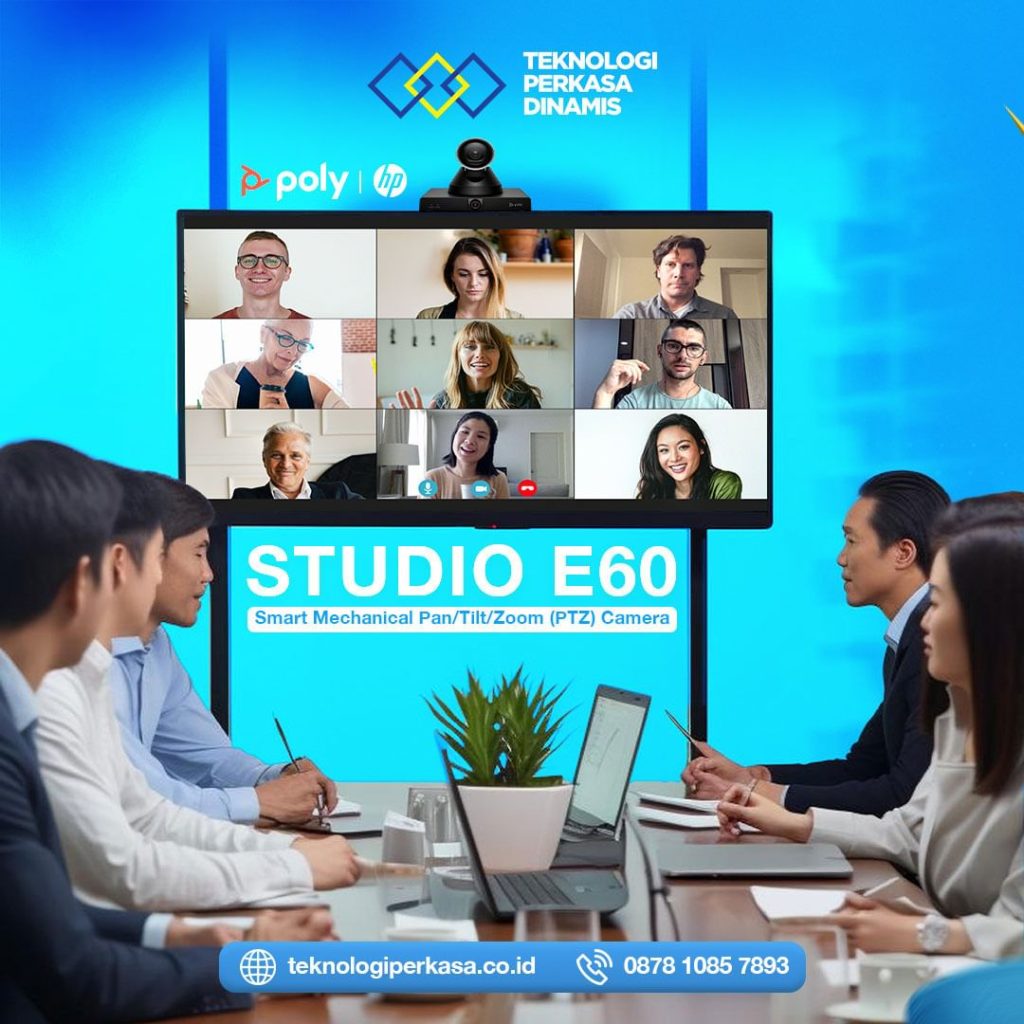 Smart meeting room with Studio E60 HP Poly Camera Smart Mechanical 